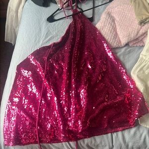 Lucy in the Sky Fuchsia Sequin Dress -worn once